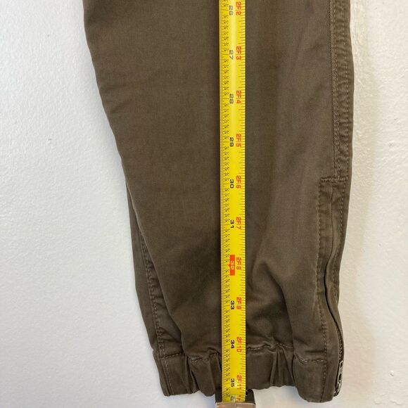 Vince Women’s Utility Pants Jogger Zip Ankle Cropped Cargo Pants Dark Willow 27 - Picture 5 of 9